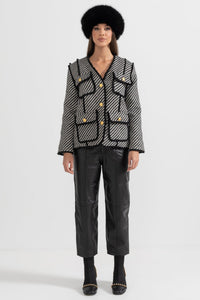 Çizgili Tüvit Blazer - Phentora
