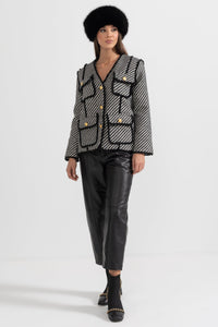 Çizgili Tüvit Blazer - Phentora