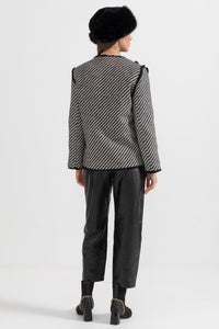Çizgili Tüvit Blazer - Phentora