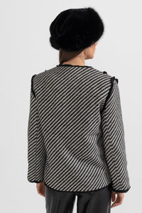 Çizgili Tüvit Blazer - Phentora