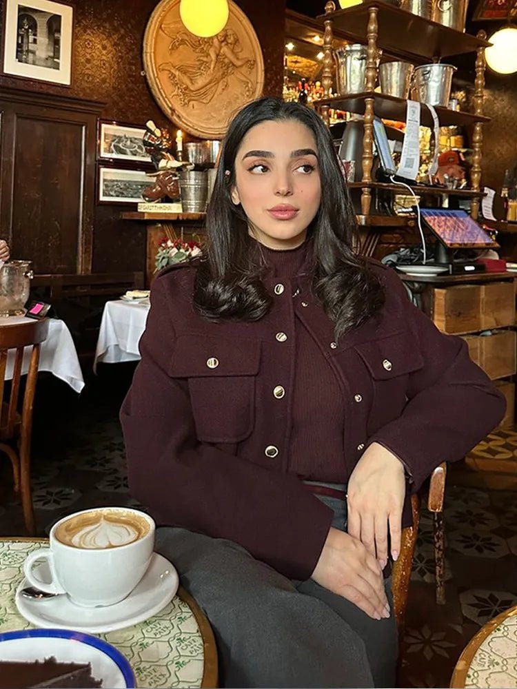 Margaux Düğmeli Yün Ceket - Phentora