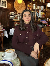 Margaux Düğmeli Yün Ceket - Phentora