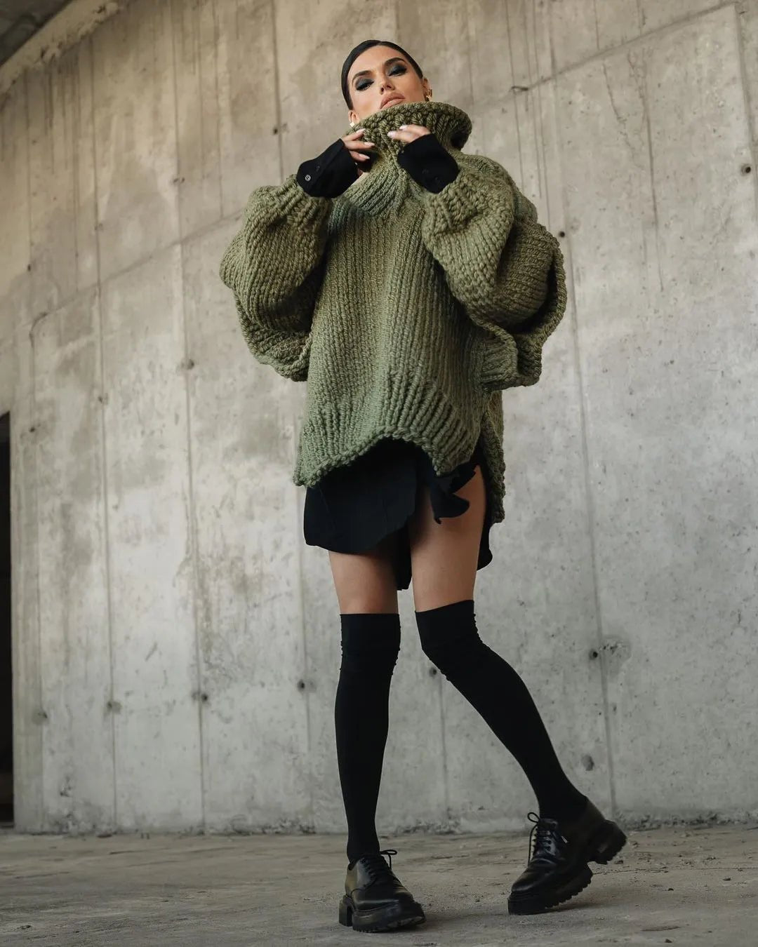 Camden Oversize Triko Kazak - Phentora