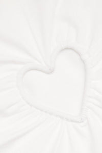 Shalita Heart Mini Elbise - Beyaz - Phentora