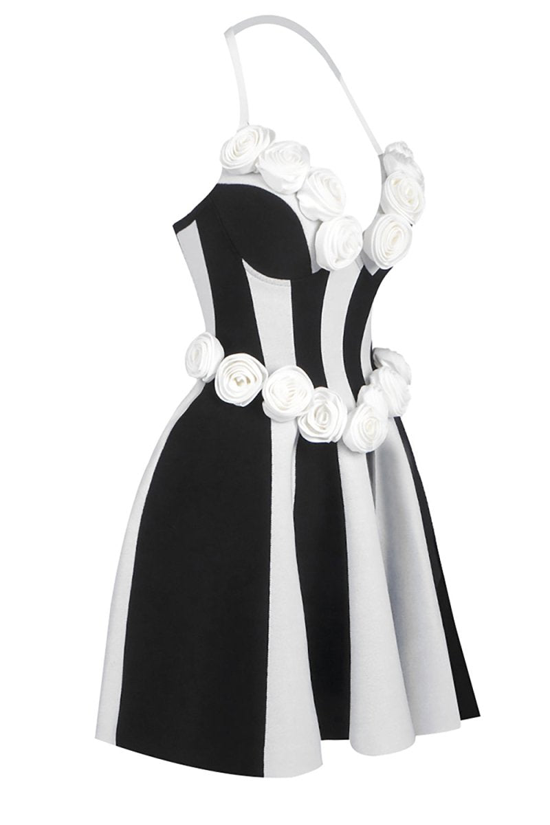 Çiçek Bandaj Mini Elbise - Phentora