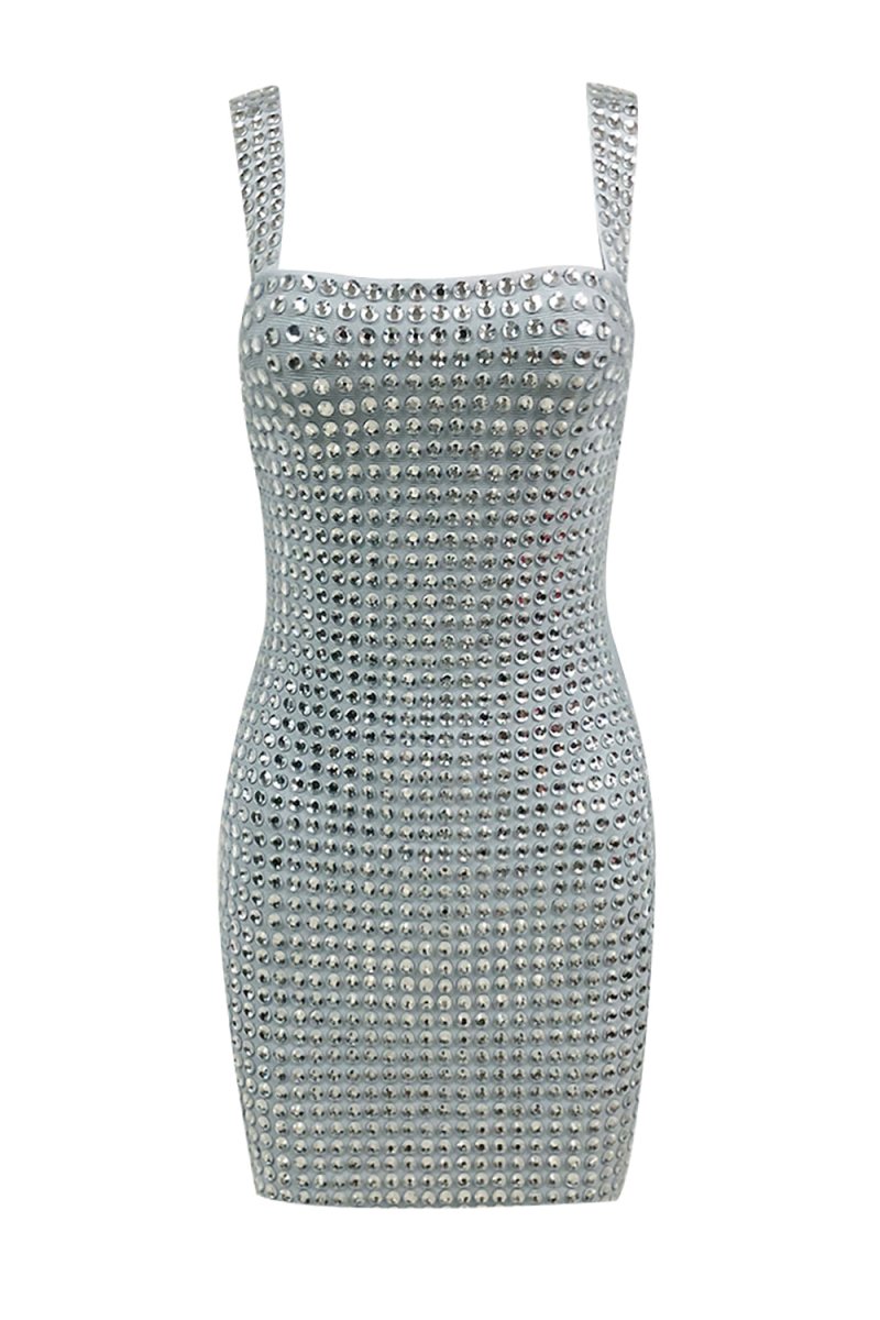 Taş Detaylı Mini Elbise - Phentora