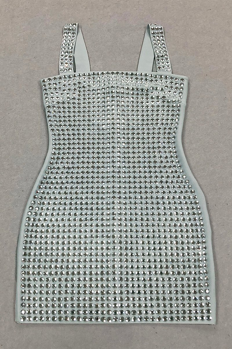 Taş Detaylı Mini Elbise - Phentora
