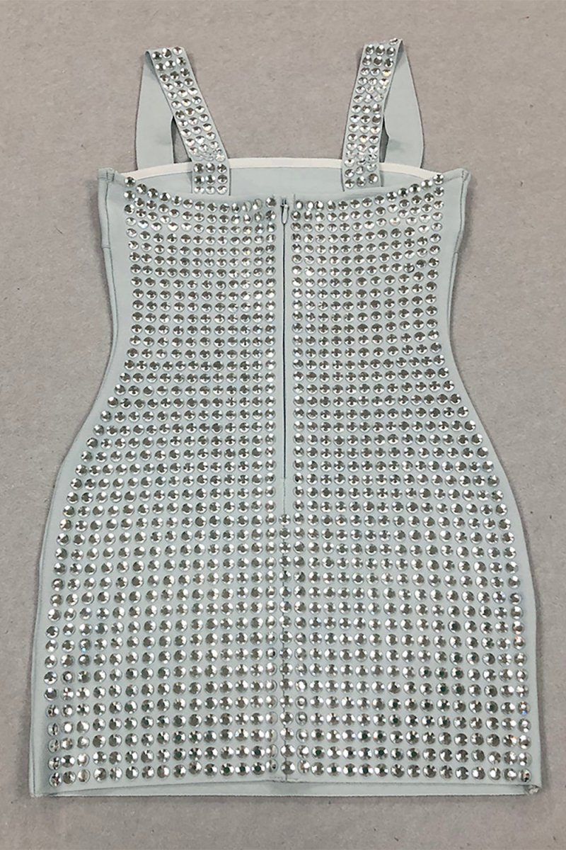Taş Detaylı Mini Elbise - Phentora