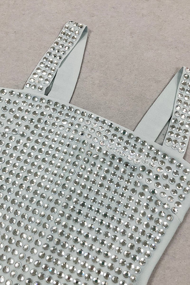 Taş Detaylı Mini Elbise - Phentora