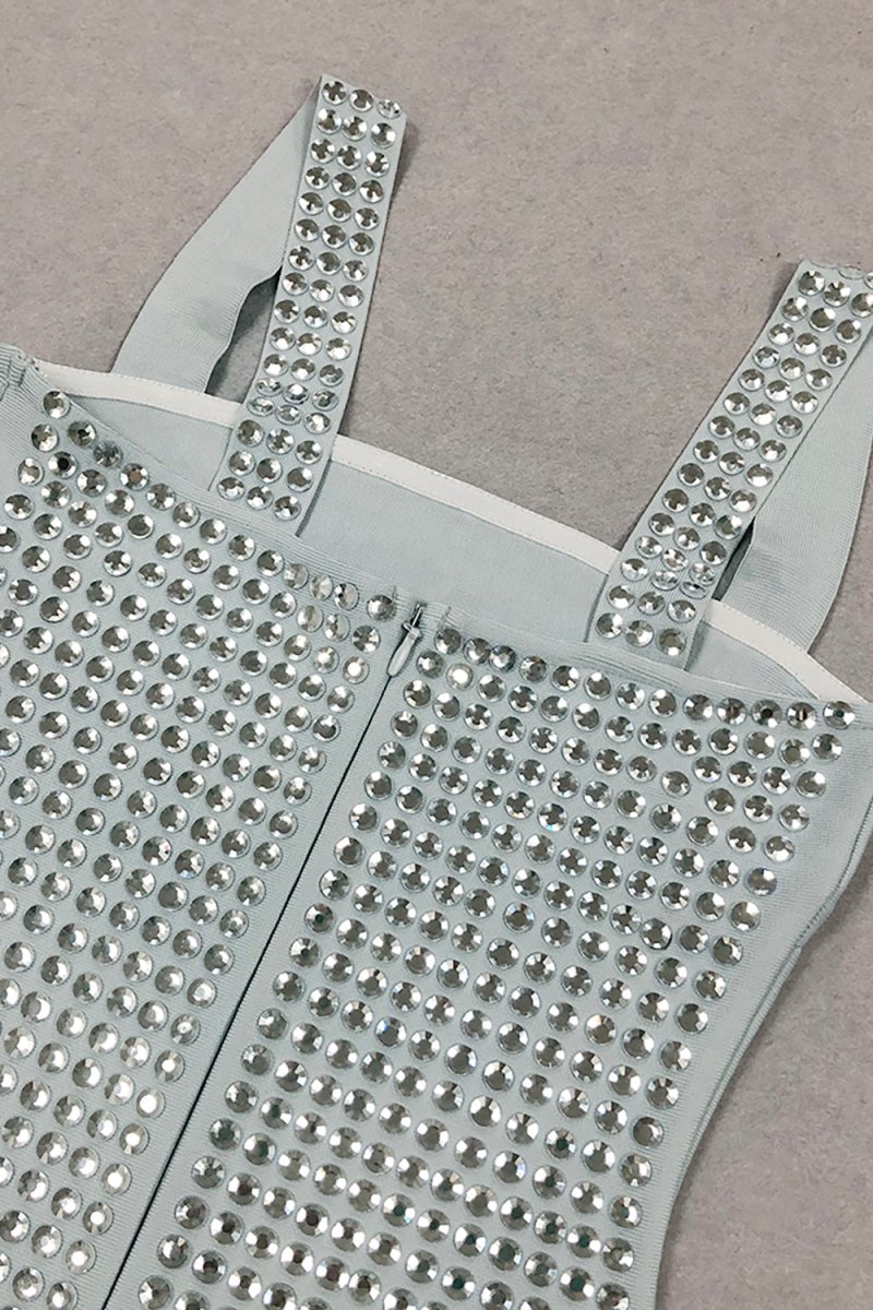 Taş Detaylı Mini Elbise - Phentora