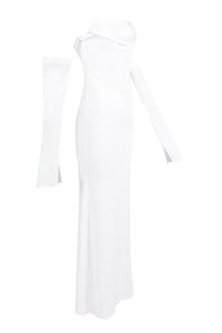 Bridal Krep Uzun Elbise - Phentora