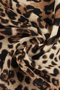 Crush Leopar Kadife Uzun Elbise - Phentora