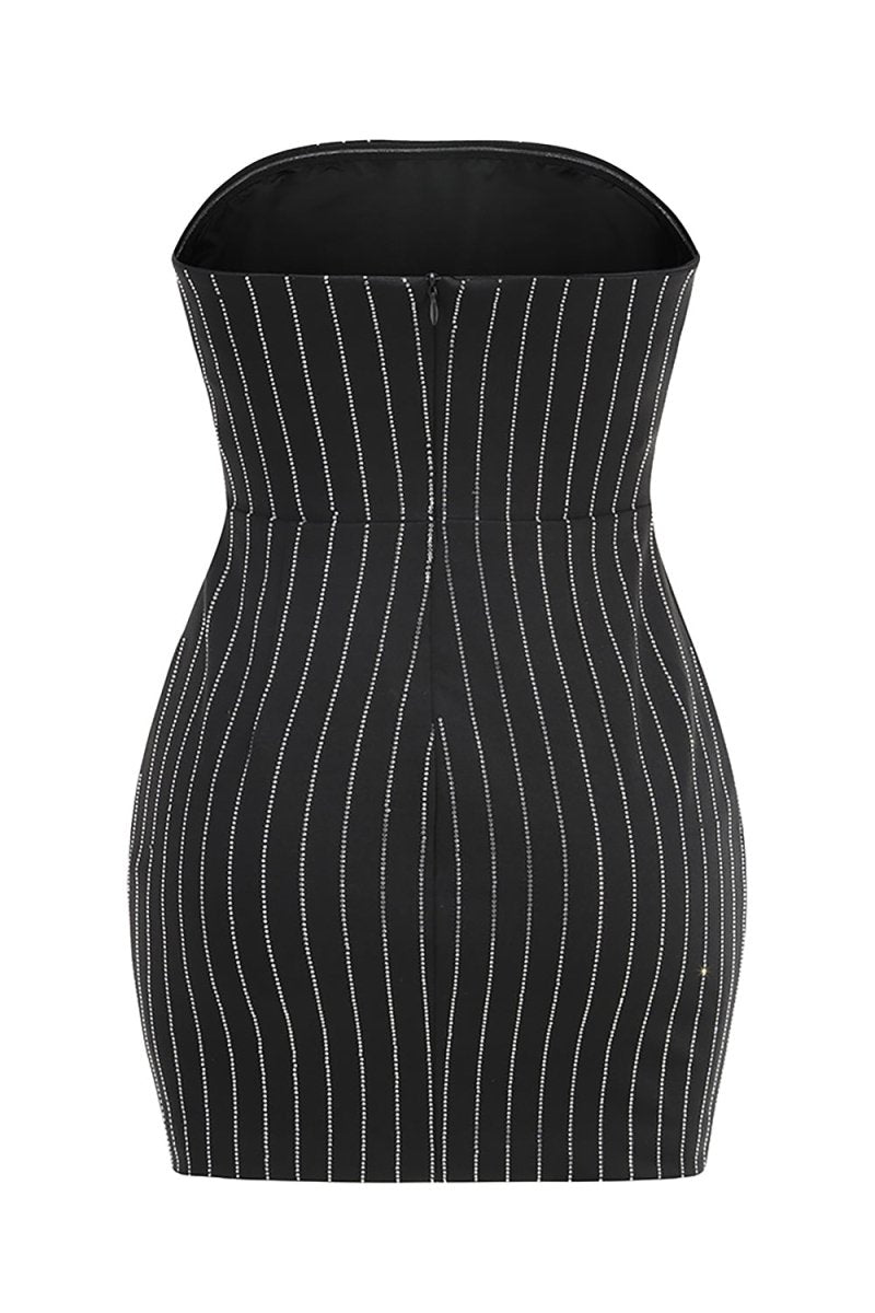 Taş Detaylı Mini Elbise - Phentora