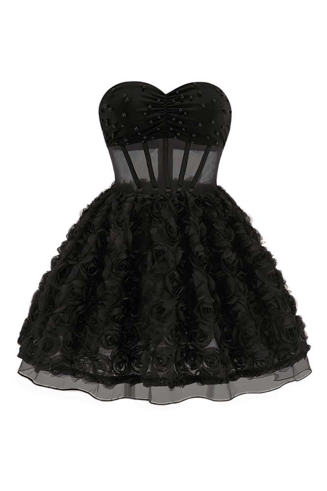 Çiçek Korse Mini Elbise - Phentora