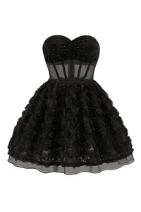 Çiçek Korse Mini Elbise - Phentora
