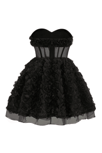 Çiçek Korse Mini Elbise - Phentora