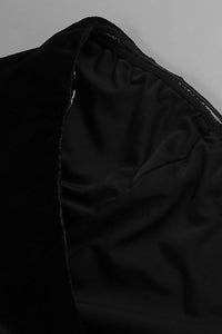 Yaprak - layered Kadife Mini Elbise - Phentora