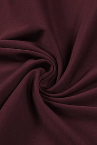 Kollu Pencere Detaylı Elbise - Bordo - Phentora