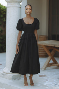 ROMY Maxi Elbise - Siyah - Phentora