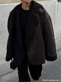 Lila - Krem Vintage Deri Ceket - Phentora