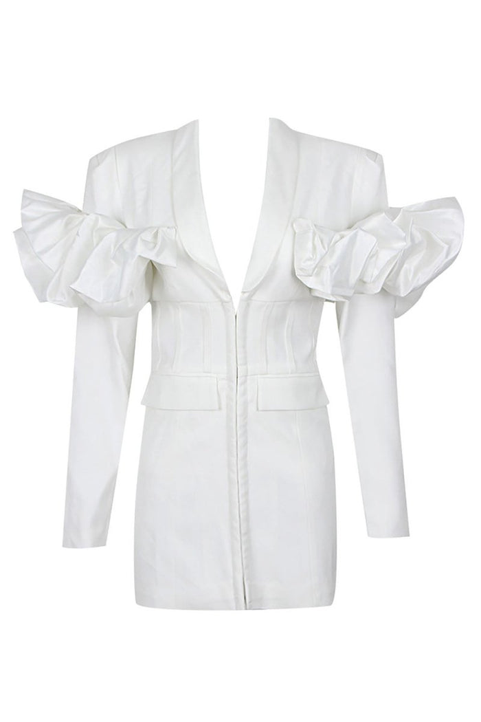 Derin V Yaka Blazer Elbise - Phentora