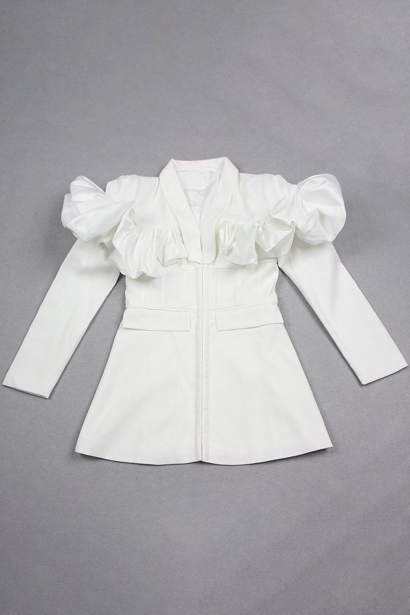 Derin V Yaka Blazer Elbise - Phentora