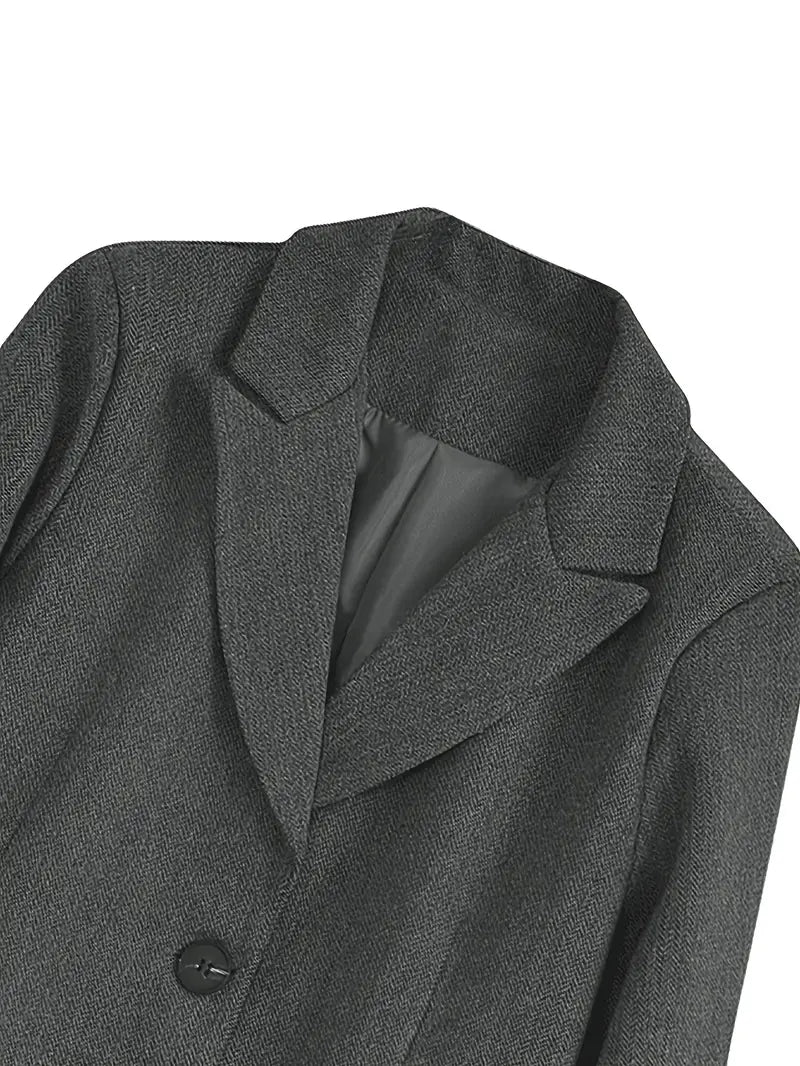 Waverly Dikiş Detaylı Balıksırtı Desenli Blazer Ceket - Phentora