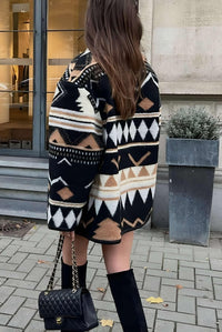 Nomadic Pattern Bol Kesim Ceket - Phentora