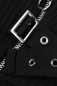 Fitilli Zipped Elbise Yaka - Phentora