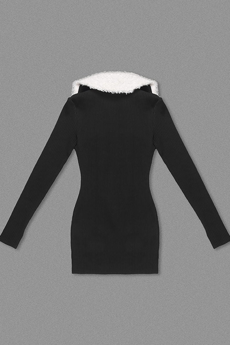 Fitilli Zipped Elbise Yaka - Phentora