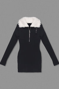 Fitilli Zipped Elbise Yaka - Phentora