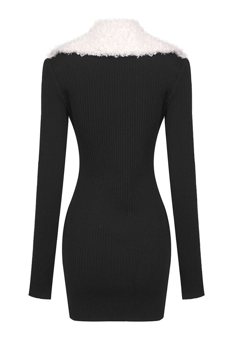Fitilli Zipped Elbise Yaka - Phentora