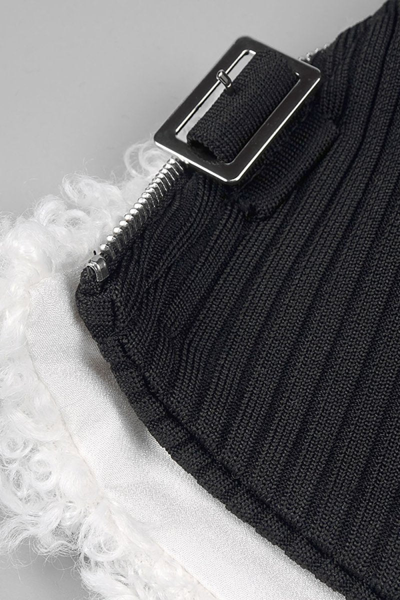Fitilli Zipped Elbise Yaka - Phentora