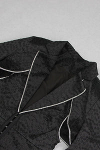Yaka Jakarlı Blazer Elbise - Phentora