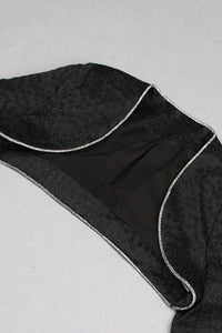 Yaka Jakarlı Blazer Elbise - Phentora