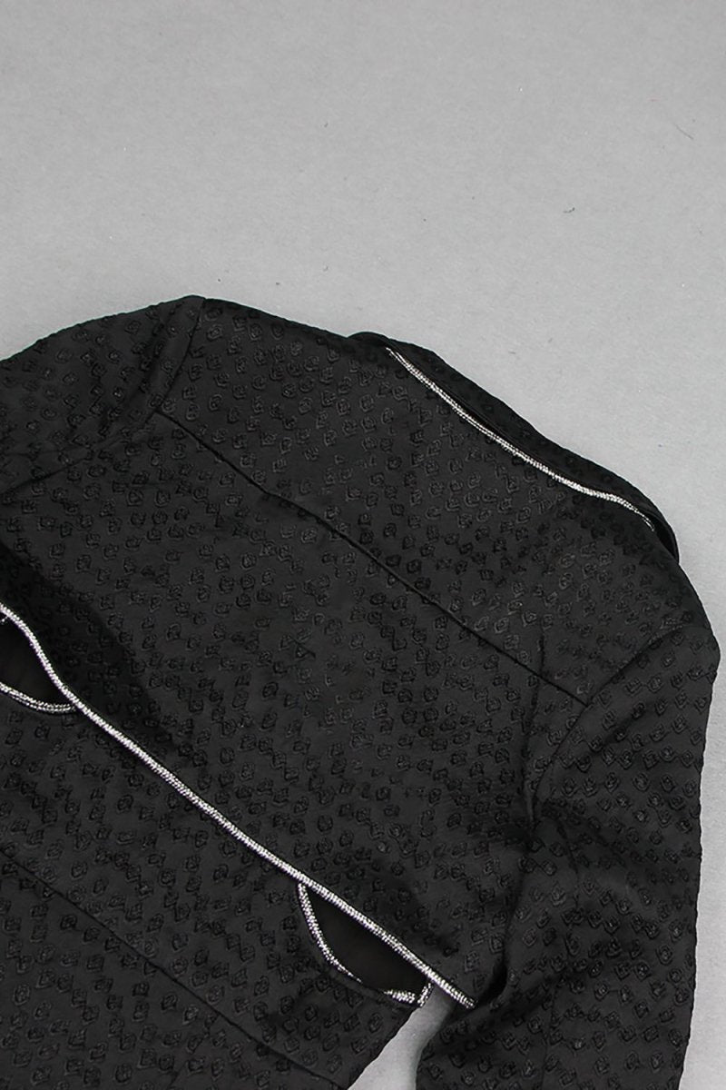 Yaka Jakarlı Blazer Elbise - Phentora