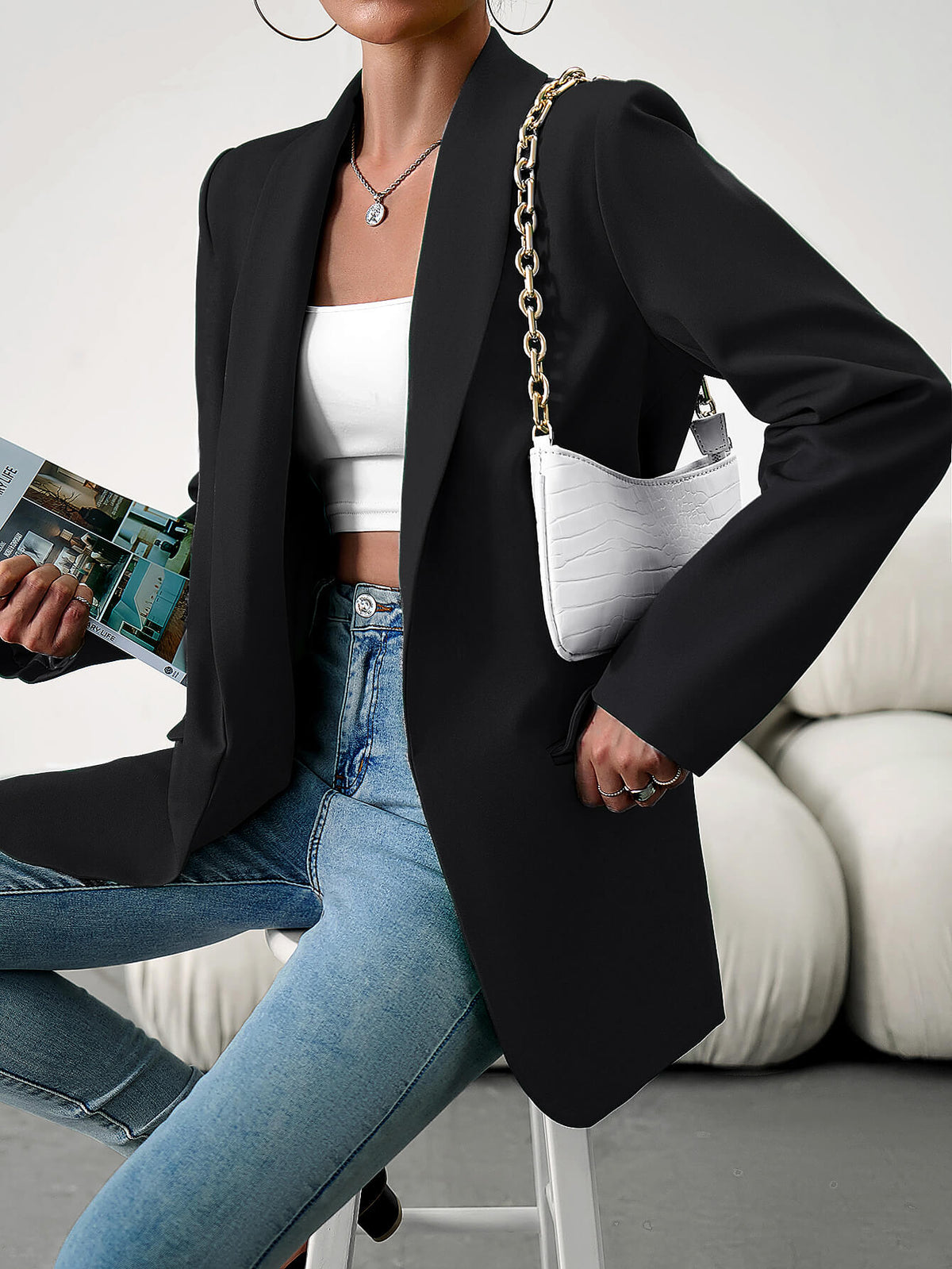 Manhattan Muse Rahat Kesim Blazer Ceket - Phentora