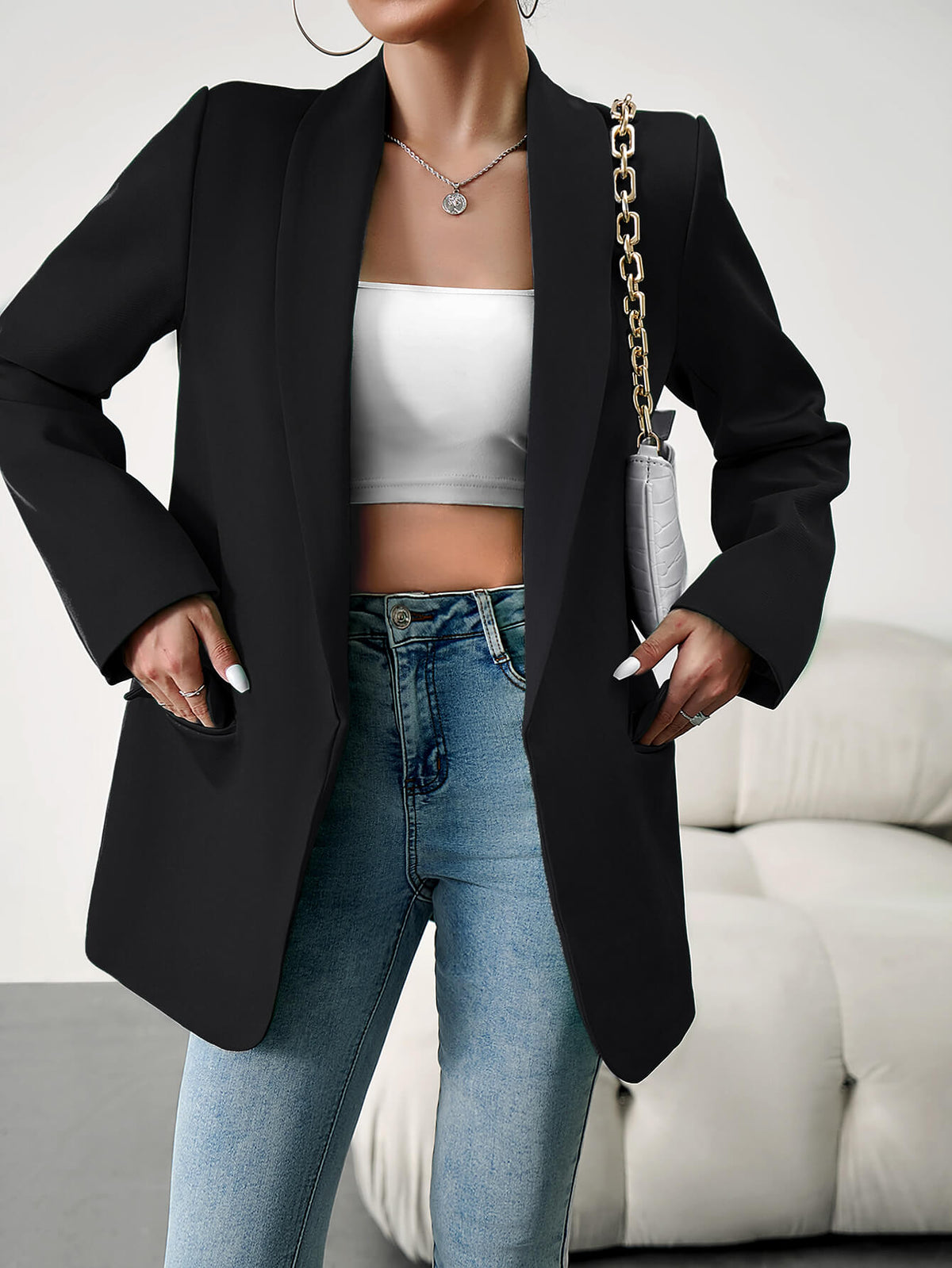 Manhattan Muse Rahat Kesim Blazer Ceket - Phentora