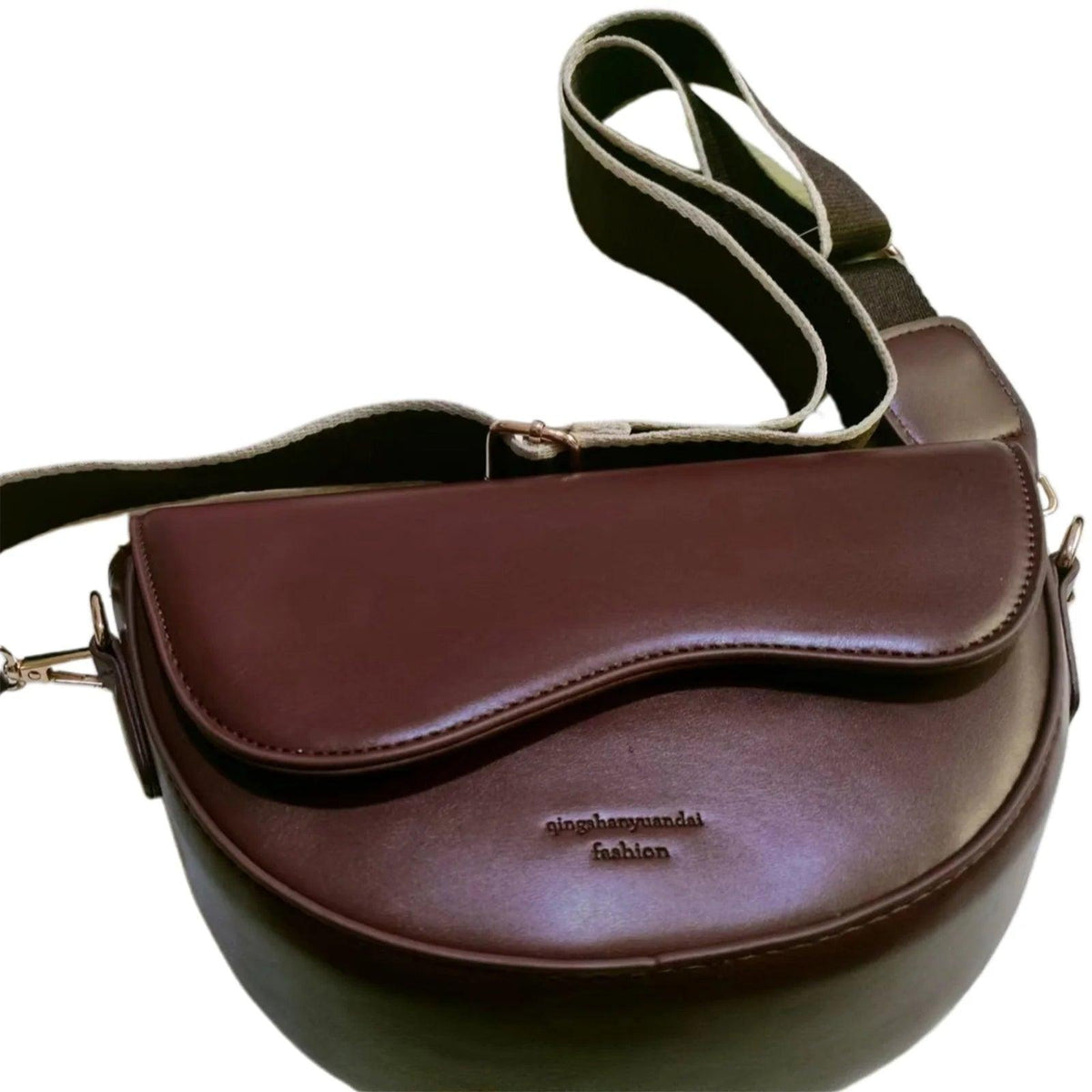 Minimalist Dalga Deri Crossbody Çanta - Phentora