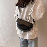Minimalist Dalga Deri Crossbody Çanta - Phentora