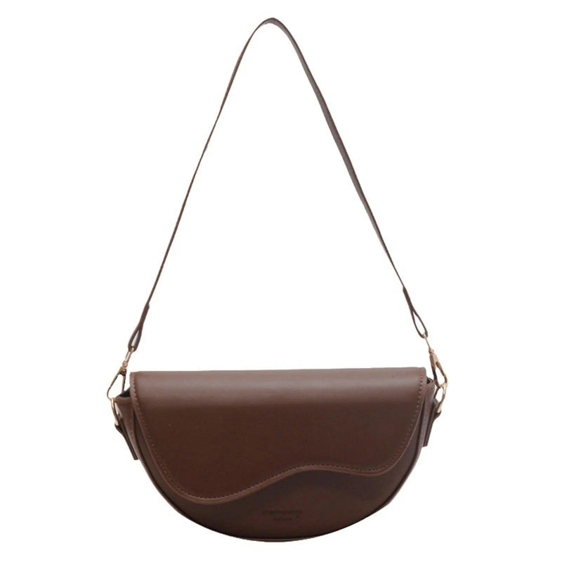 Minimalist Dalga Deri Crossbody Çanta - Phentora