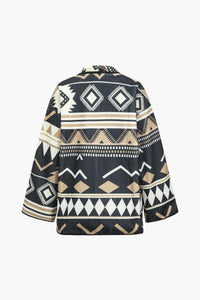 Nomadic Pattern Bol Kesim Ceket - Phentora