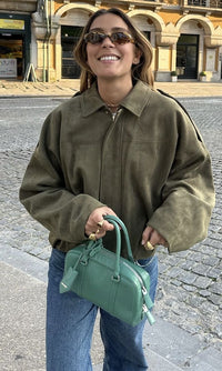 Kaori | Süet Dokulu Pilot Ceket - Phentora