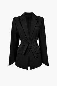 Basic Solid Kemerli Blazer - Phentora