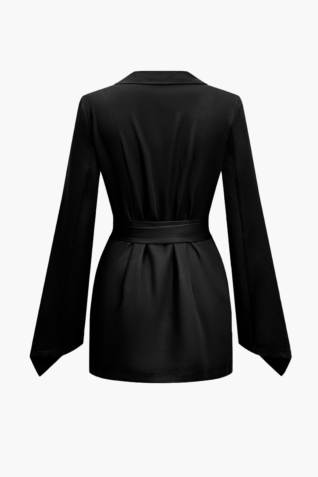 Basic Solid Kemerli Blazer - Phentora