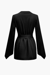 Basic Solid Kemerli Blazer - Phentora