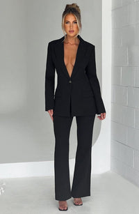 Midnight Elegance Kuşak Detaylı Ceket - Phentora