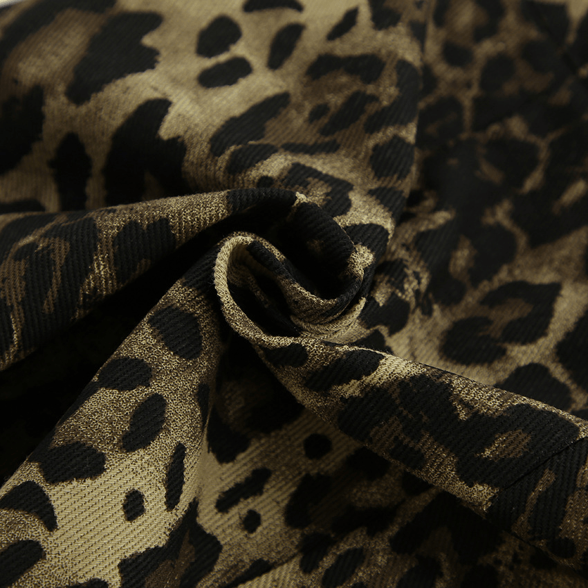 Leopar Desenli Mini Etek - Phentora