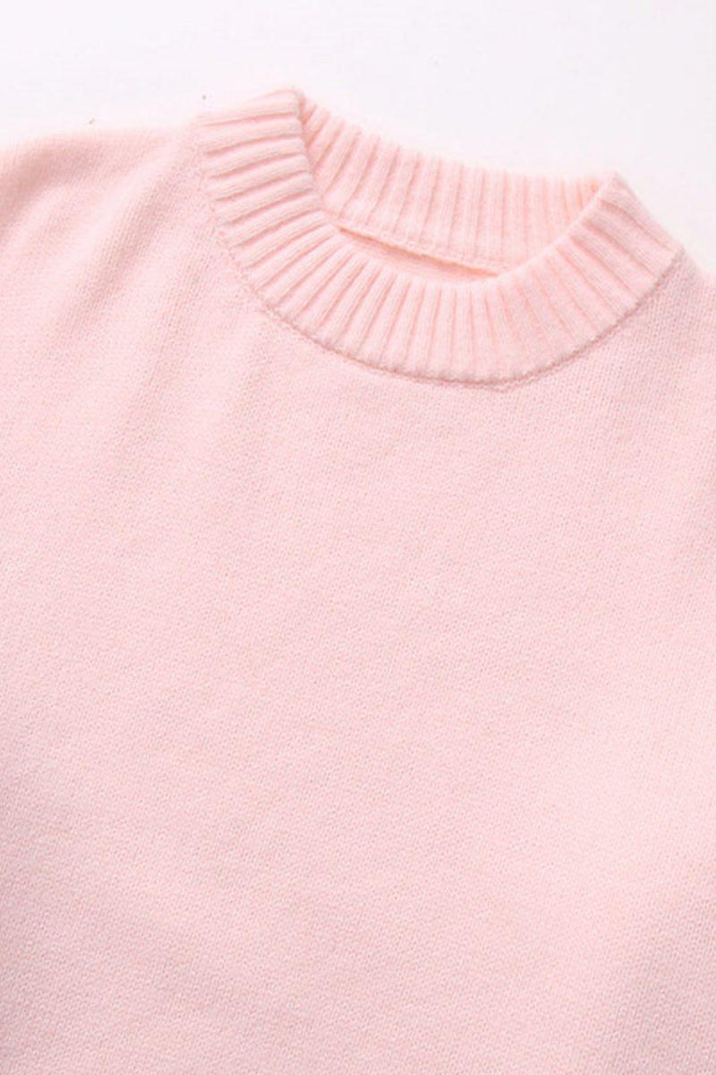 Pudra Pembe Oversize Triko - Phentora
