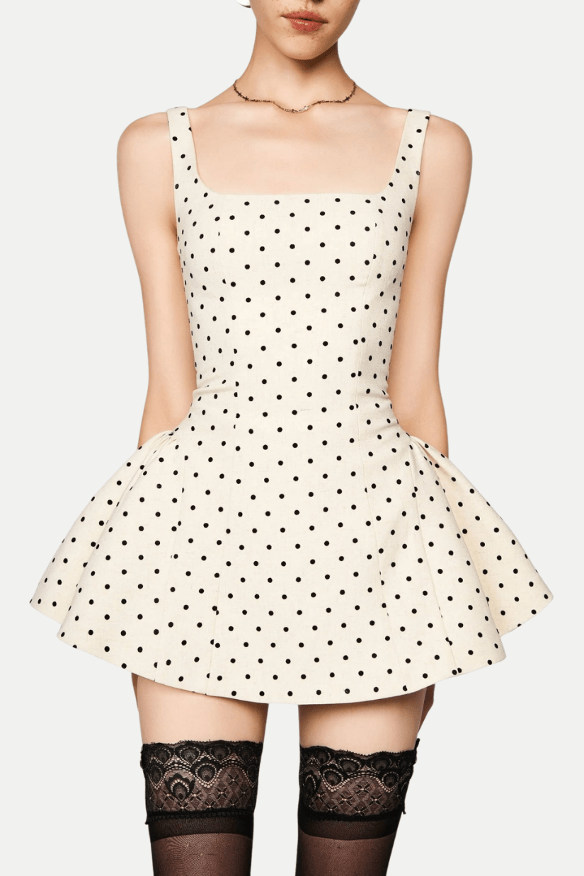 kuyio Polka Dot Mini Elbise - Phentora